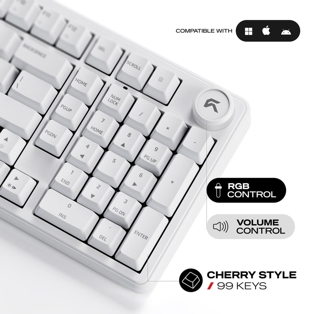 Akula 99 | Compact Full-Size Tri-Mode Gaming Keyboard