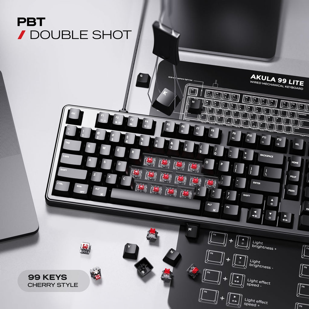 Akula 99 Lite | Compact Full-Size Wired Gaming Keyboard