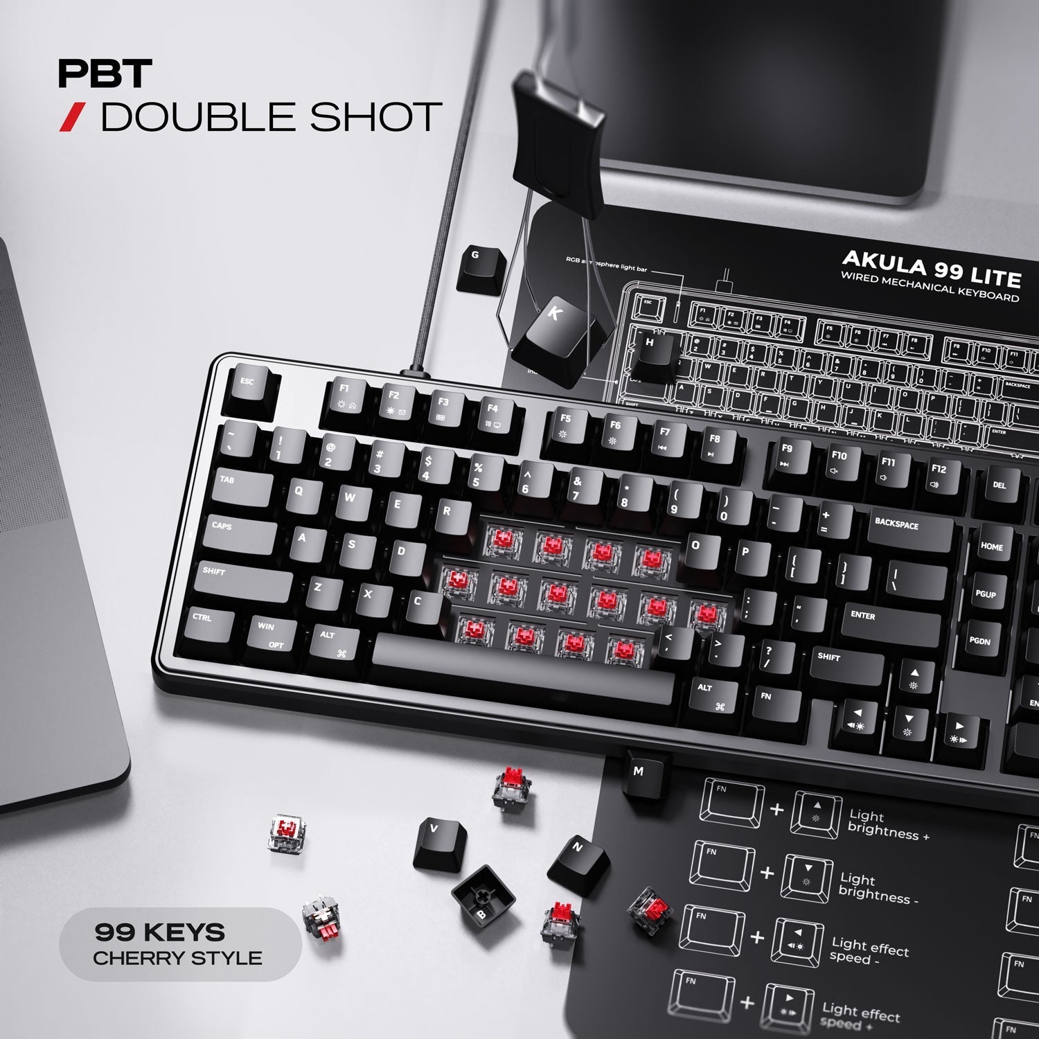 Akula 99 Lite | Compact Full-Size Wired Gaming Keyboard