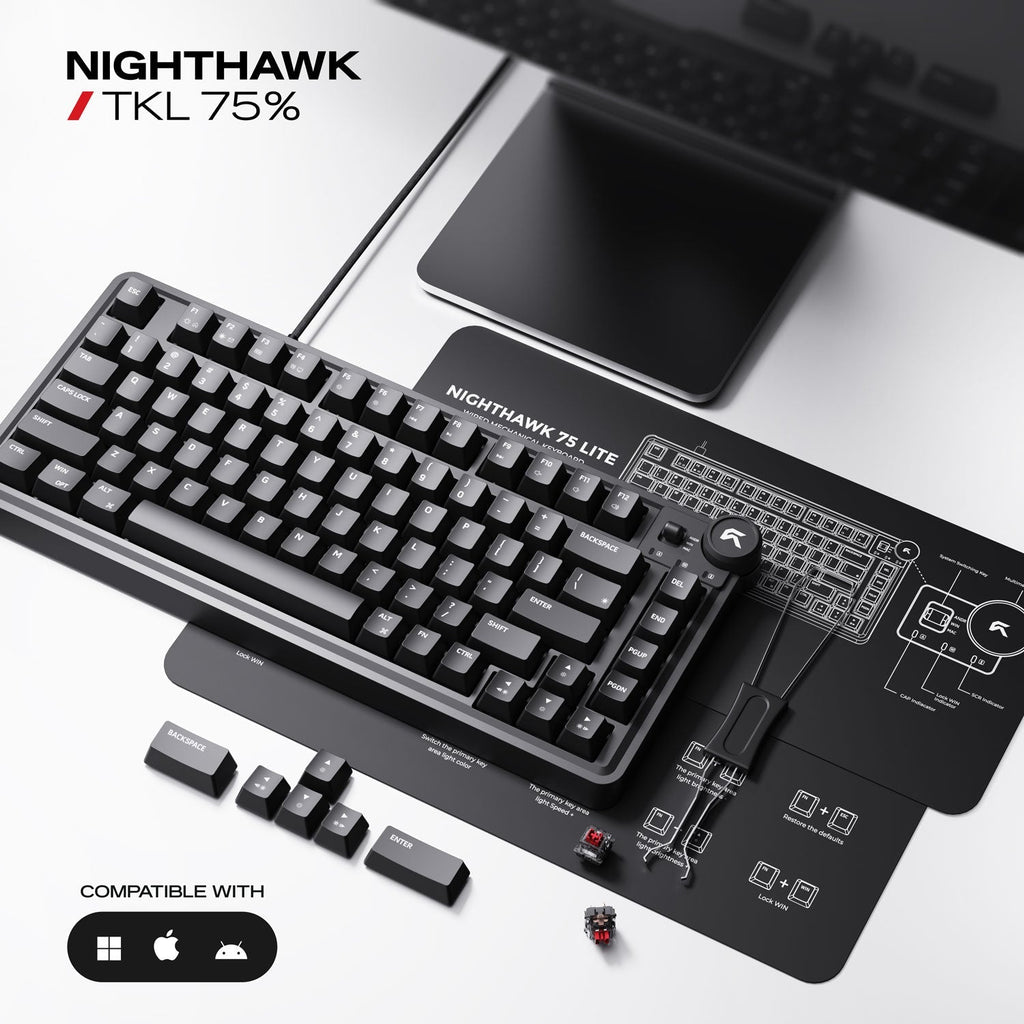 Nighthawk 75 Lite | TKL Wired Gaming Keyboard