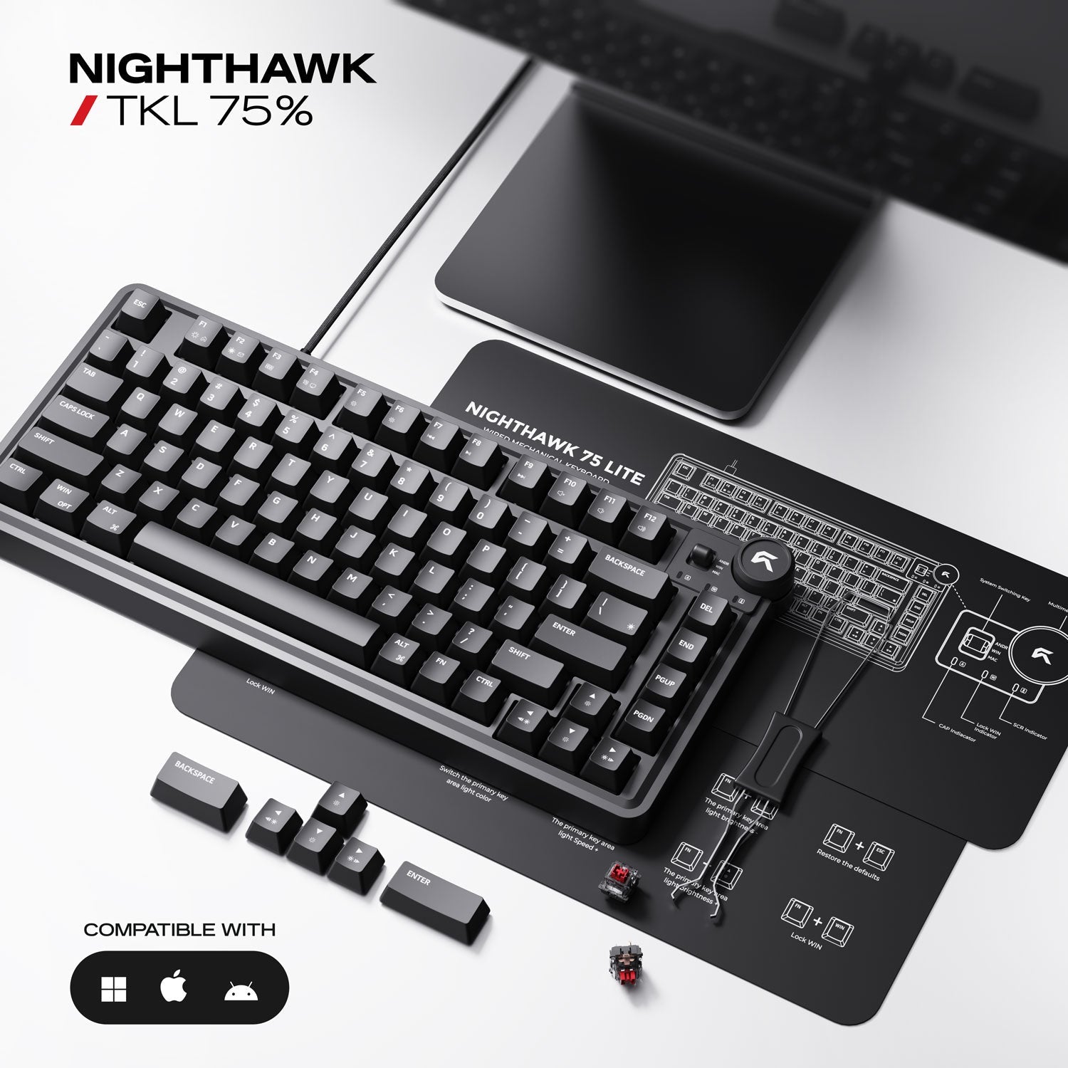 Nighthawk 75 Lite | TKL Wired Gaming Keyboard