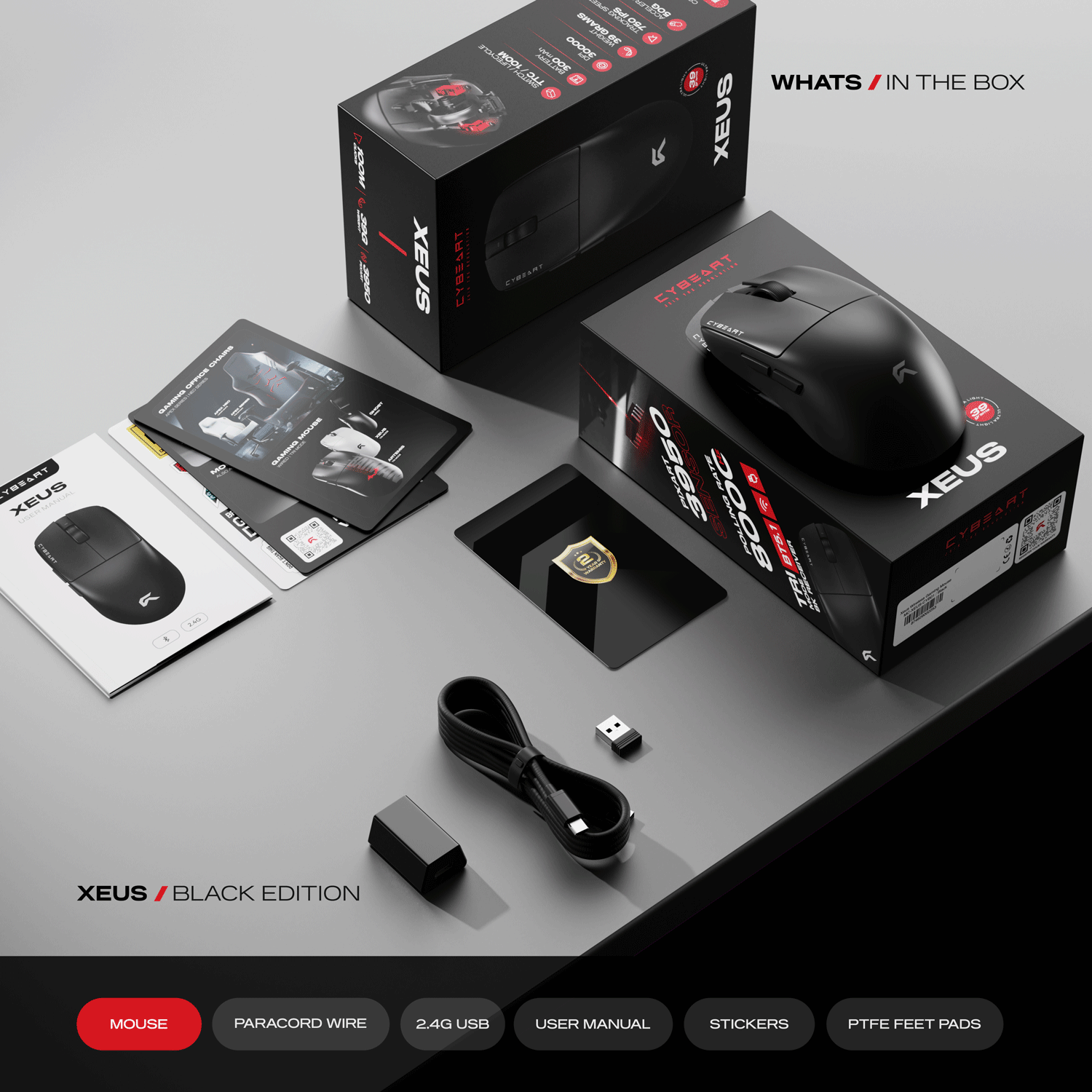 Xeus | 8K 39g Superlight Tri-Mode Gaming Mouse